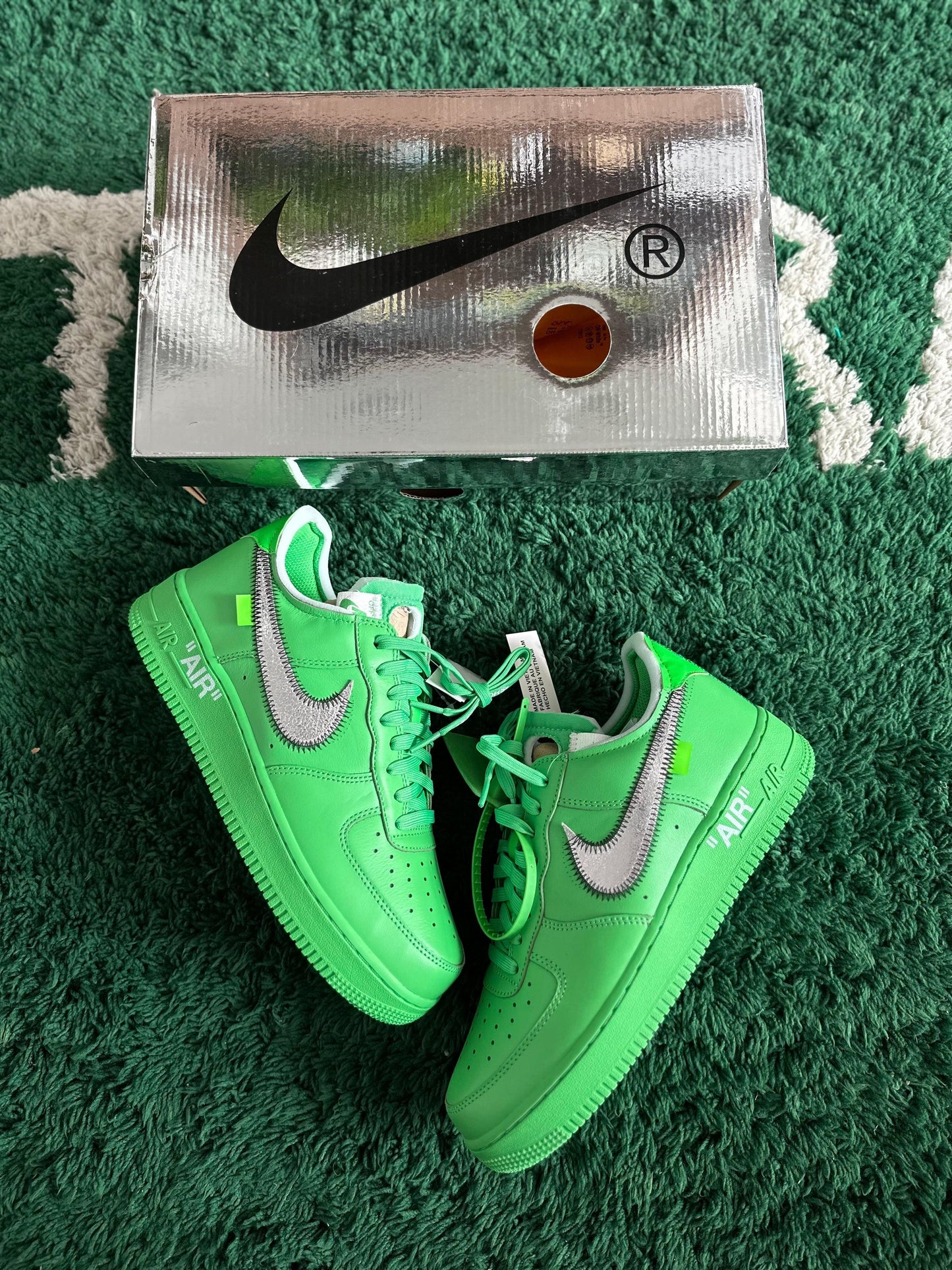 Tênis Nike Air Force 1 Low Off-White Brooklyn Green
