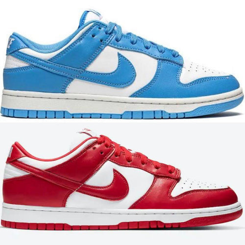 Dunk Low Azul + Vermelho - Compre 1 Leve 2
