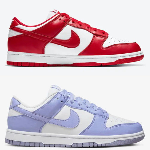 Dunk Low vermelho/Lilás - Compre 1 Leve 2