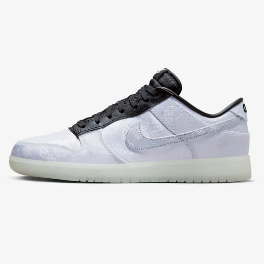 CLOT x Fragment x Nike Dunk Low Black White