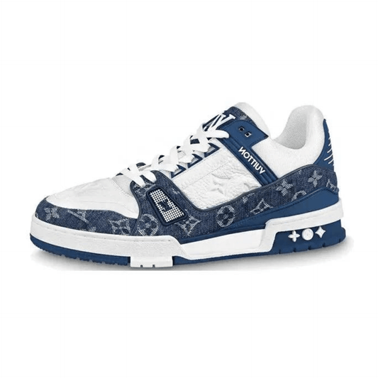 Louis Vuitton Trainer Monogram Denim White Blue