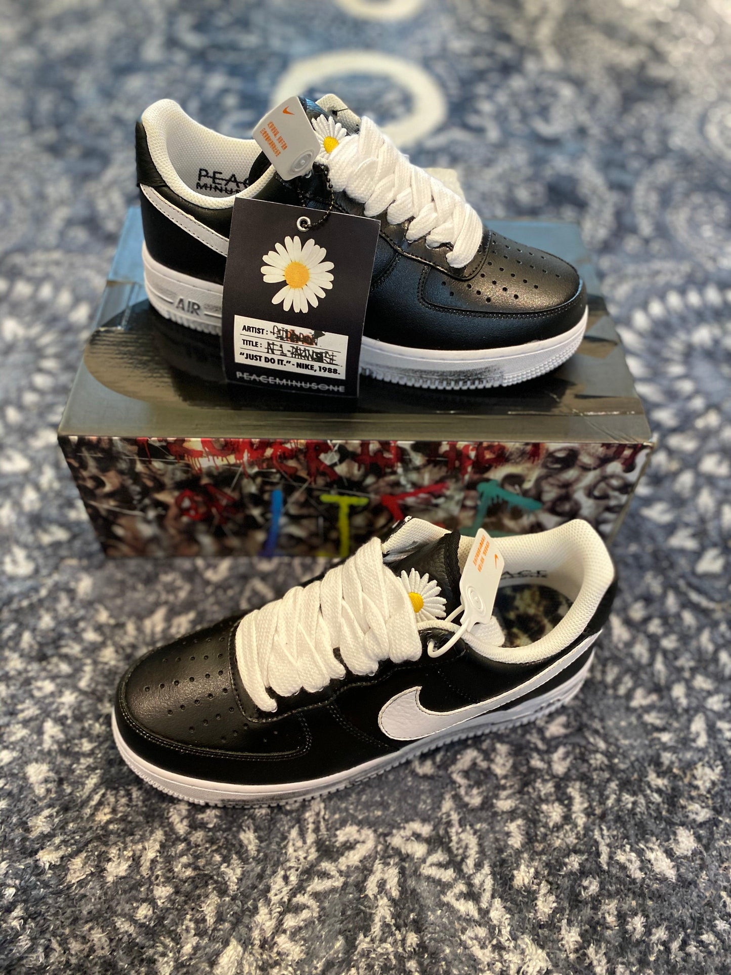 G-Dragon x Nike Air Force 1 Peaceminusone Paranoise Black